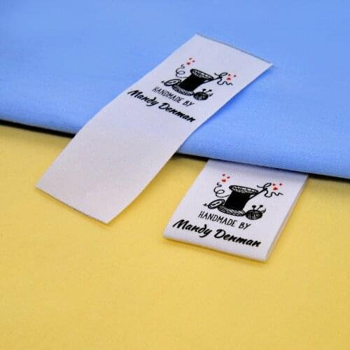 Custom Sewing labels / Brand labels, Custom Clothing Tags, Cotton Ribbon label, Name label (FR113)