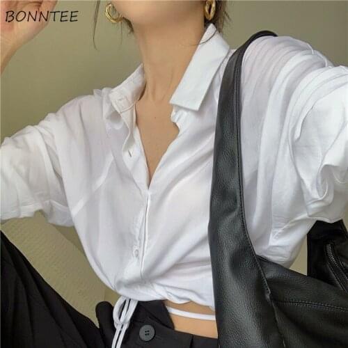 Shirts Women Cropped Fashion Sexy Bandage Casual Summer Thin Design Europe College Girls Aesthetic Soft Tunic Ulzzang Breathed