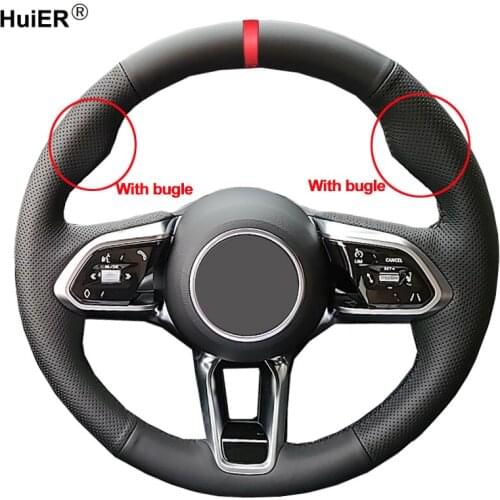 Hand Sewing Car Steering Wheel Cover Wrap For Jaguar XE XEL 2020 Comfortable Non-slip Funda volante Braid on the Steering wheel