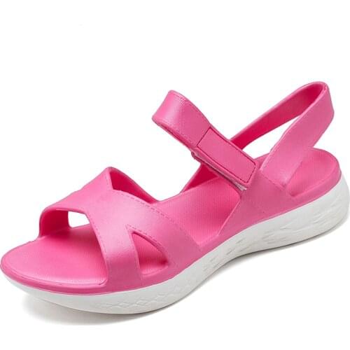 Sandals Women Shoes Gladiator Open Toe Soft Sandals Female Casual Summer Ins Womens Flat Platform Beach Shoes Ladies Slip On