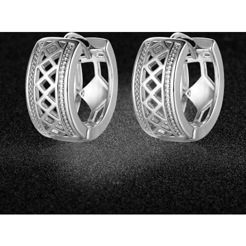 Super Fashion High Quality Hollow Square Copper Clip On Earring for Women Fashion Copper Jewellery Dainty Jewelry Earrings