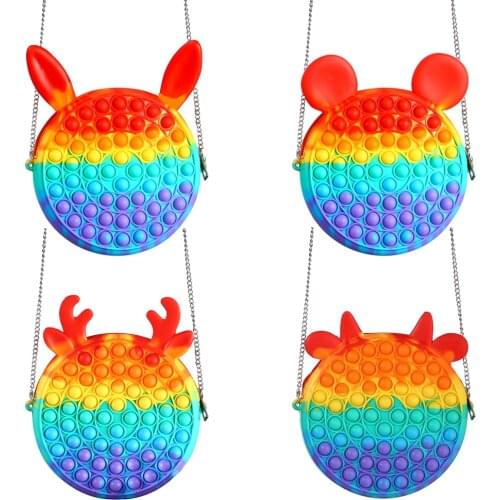 Silicone Bag Push Bubble Fidget Toys Antistress Autism Puzzle Relaxing Decompression Toy Adult Children Sensory Game Gifts