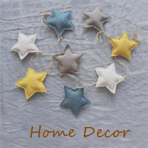 Nordic Baby Room Handmade Nursery Star Garlands Wall Hanging Decor Christmas Kids Room Photo Props Tent Ornament Decal Gifts