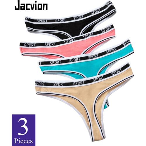 3Pcs/Set G-string Panties Cotton Womens Underwear Sexy Panties Female Underpants Thong Solid Color Pantys Lingerie S-L Design
