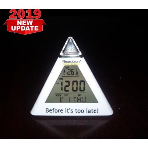 Triangle Colorful Color Alarm Clock LED Colorful Decompression Small Clock White Pyramid Clock