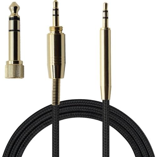 Poyatu Audio Upgrade Cable for Shure SRH440 SRH940 SRH840 SRH750 Headphones Replacement Hifi Cord Cables with 6.35mm Adapter
