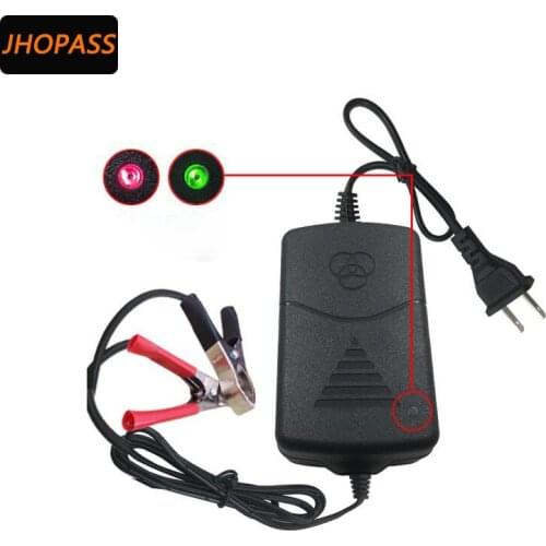 12V1A smart Charger 12V car & motorcycle battery charger with US EU plug for 12V 5AH-15AH SLA, GEL, AGM, VRLA battery