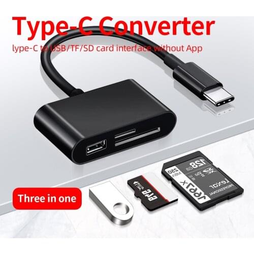 USB Type C Card Reader to SD TF USB Connection OTG USB Cable Micro SD/TF Card Reader Adapter Data Transfer Converter for Macbook