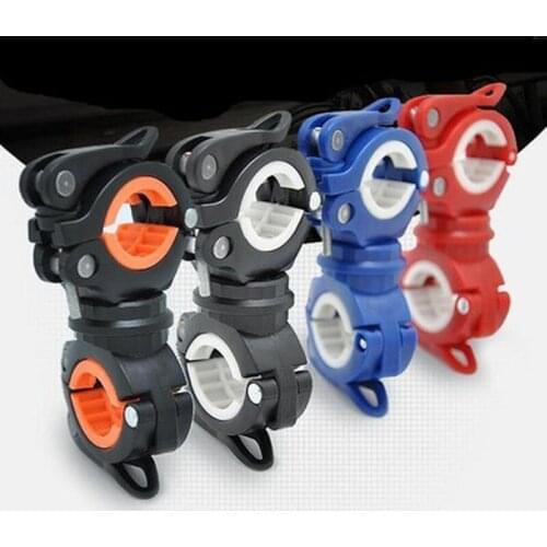Bicycle Light Holder Bracket Mount Bracket Cycling Headlight Lamp Pump Holder Stand 360 Degree Rotary Front Light Support Clamps