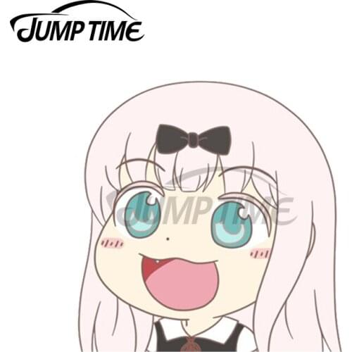 Jump Time 13 x 10.2cm For Copy of Chika Fujiwara Kaguya Sama Love Is War Decal Car Stickers Vinyl Material Decoration Sunscreen