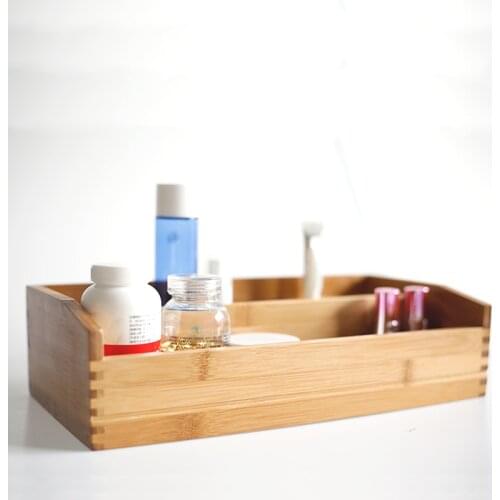 High Class Bamboo Storage Box for Cosmetics/Sundries/Medicine Eco Natural Wood Office Organizer Remoter Holder Table Decor