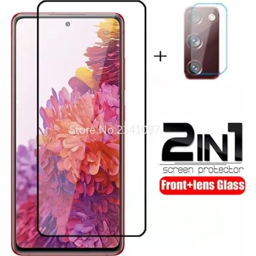 Protective Glass Case on Samsung S20 FE 5G Screen Protector Camera Lens 2 In 1 Tempered Galss for Samsung Galaxy S20 FE Glass