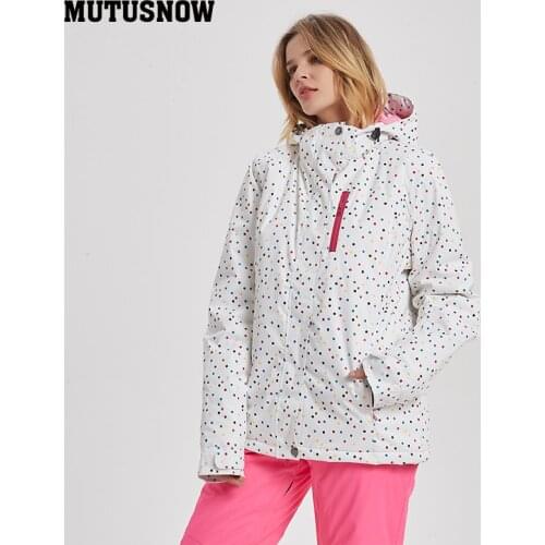 Women Ski Jacket Windproof Waterproof Breathable Thicken Clothes Female Snow Skiing Coat Winter Wear -30 Degree Snowboard Jacket