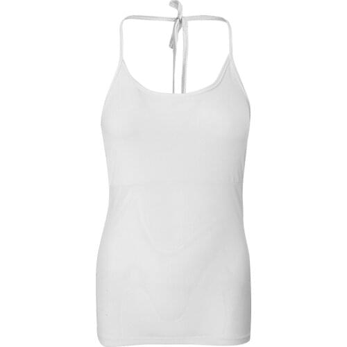 Ladies Belly Dancing Tops Yoga Vest Halter Mesh Costume Elastic Dancewear