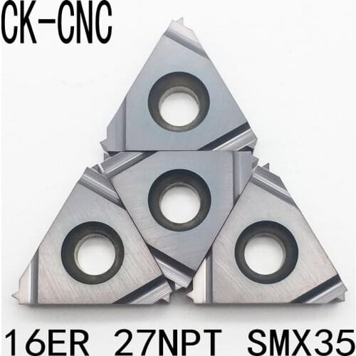 10pcs 16ER 27NPT SMX35 Carbide Insert For Threading Turning Tool Boring BAR blade tools
