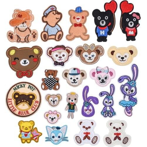 2021 New Cute Cartoon Animal Bunny Patch Clothing Decorative Sticker Embroidered Badge