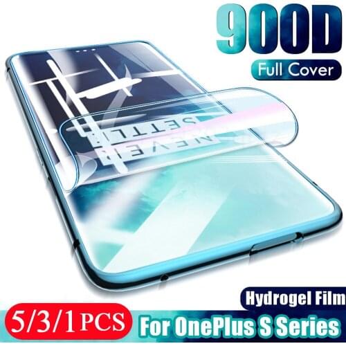 5/3/1Pcs soft full cover for oneplus 6T 7 7T 8 pro 8T Z Nord hydrogel film screen protector Not Glass protective film smartphone