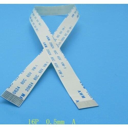5pcs New FFC FPC 16pin flat flexible cable 0.5mm 1.0mm pitch forward Length 150mm 250mm 300mm 400mm Ribbon 16p Flex Cable