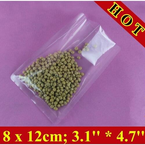 500pcs/lot 8x12cm (3.1'' * 4.7'') Thickness 180mic Clear Platic Food Pouches,Vacuum Plastic Bags,Packaging Plastic Pouches
