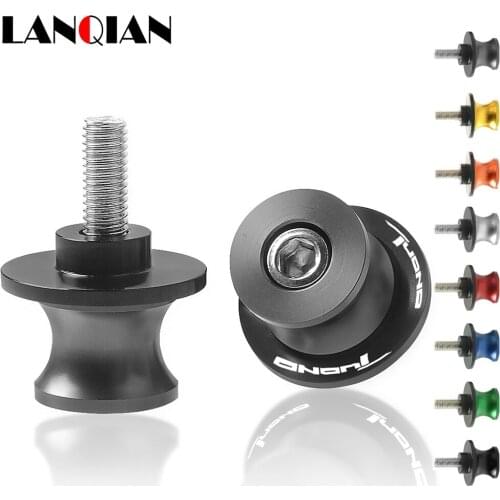 6MM Motorcycle Swingarm Sliders Spools Stand Arm Drop Slider Aluminum Screw For Aprilia Tuono 2003 2004 2005 2006 2007 2008 2009