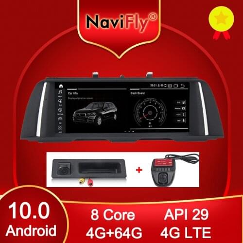 NaviFly 10.25“ IPS Android 10.0 Car Multimedia Player for BMW 5 Series F10/F11/520 (2011-2016) CIC/NBT System Navigation GPS