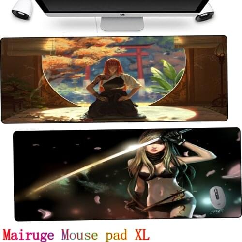 Samuraimouse pad large XXL 80*40 gaming mouse mat gaming machine accessories office keyboard desk pad notebook rubber pad