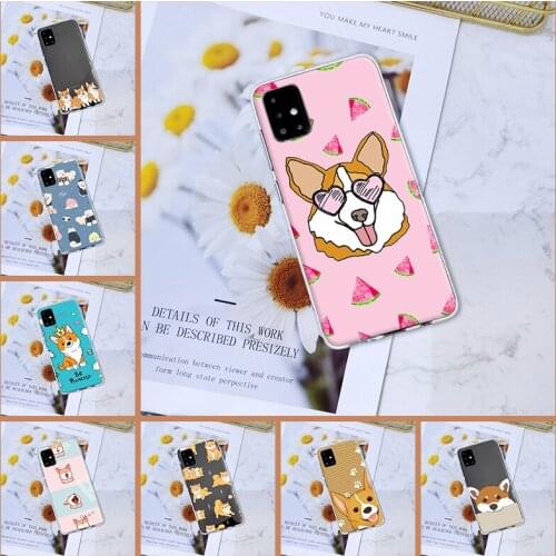 For Samsung Galaxy A10 A20 A30 A40 Phone Case Silicone Kawaii DOG Cartoon Pattern Back Cover For Samsung A80 A70 A60 A50