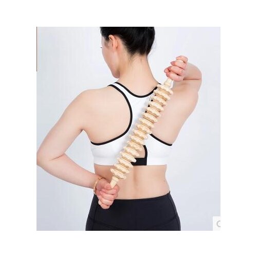 Yoga meridian rod body massage roller pounded his waist back massage neck leg wooden massager