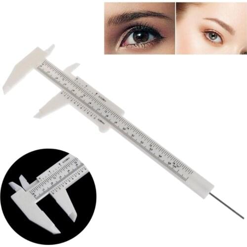 Double Scale Sliding Gauge Eyebrow Ruler Tattoo Permanent Makeup Caliper Tools
