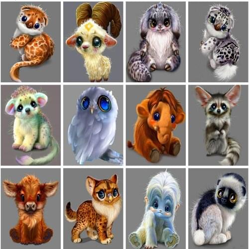 Evershine 5D DIY Diamond Painting Full Square Round Rhinestones Embroidery Animals Cross Stitch Mosaic Craft Kit Needlework