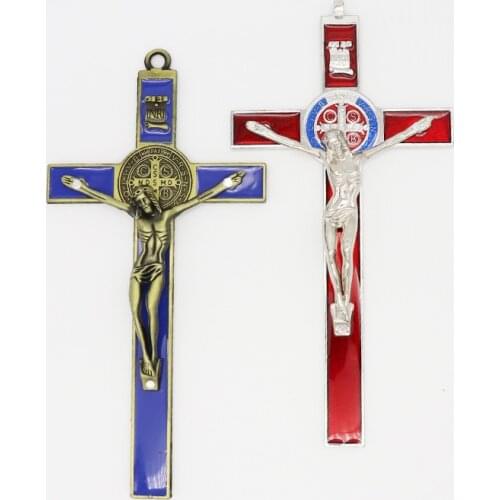 HeyMamba INRI Christ Jesus Cross Religious Catholic Jesus Cross Pendant Church Souvenirs Prayer Church Decor Wall Crosses