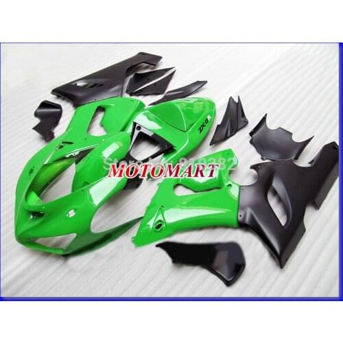 Motorcycle Fairing kit for KAWASAKI Ninja ZX6R 05 06 ZX6R 636 2005 2006 Classical green black ABS Fairings set +7 gifts SX38