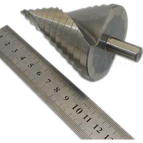 Large HSS Spiral Groove Step Cone Drill Bit 6mm to 60mm 12 Steps Metal Plate Reaming Hole Cutter Ladder Drill Bits Tools