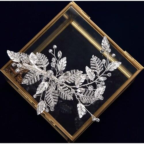 Korean Wedding Barrettes Soft Brides Hairbands Crystal Tiara Bridal Hair Jewelry