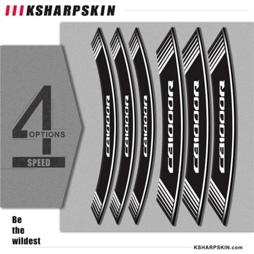 Creative 8X motorcycle tire stickers personalized reflective decorative decals fashion wheel foil for HONDA CB1000R