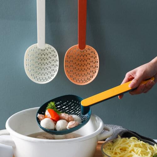 Creative Cooking Shovels Food Strainer Scoop ABS Spoon Drain Gadgets Large Colander Soup Filter Household Kitchen Accessories U2