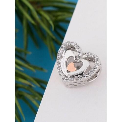 Fit Original Pandora Charm Bracelet Real 925 Silver Big Sister Little Sister Hands Made Love Heart Bead For Women Berloque 2021