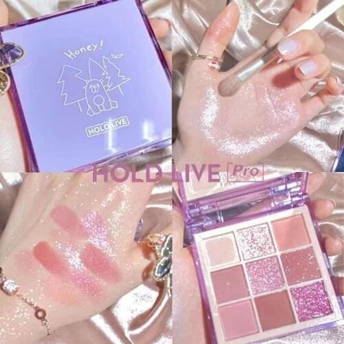 9 Color Shimmer Matte Glitter Eyeshadow Pallete Waterproof Metallic Shiny Pigmented Pearlescent Eyeshadow Palette Makeup Palette