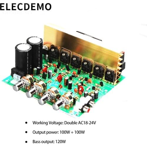 Audio Amplifier Board 2.1 Channel 240W High Power Subwoofer Amplifier Board AMP Dual AC18-24V Home Theater