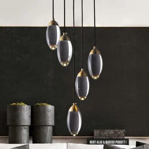 Post-modern crystal chandelier living room dining room bedroom study bar coffee shop fashionable light luxury chandelier