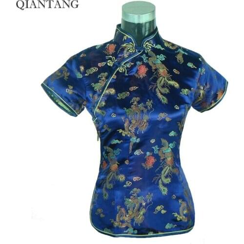 QIANTANG Dark Blouses