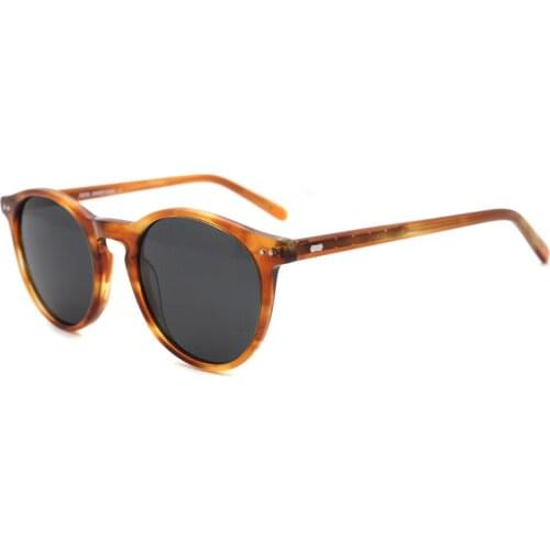 Sunglasses Polarized Lens UV400 Protect True Vision Acetate Round Frame Women Men Eyewear Drive New Arriavl MST7231