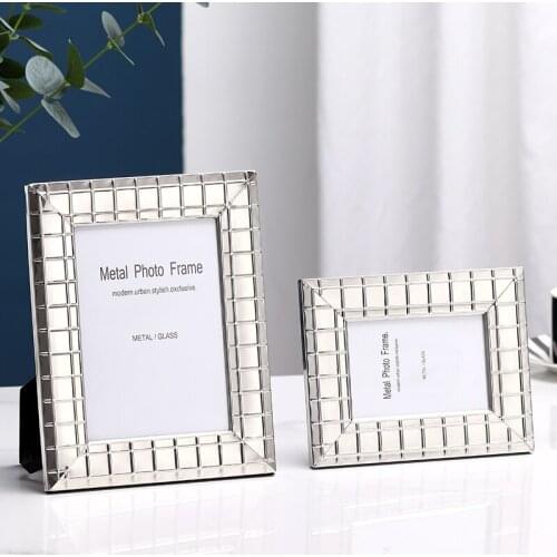 5/6/7/8/10 Inch Modern Creative Metal Photo Frame Living Room Ornaments