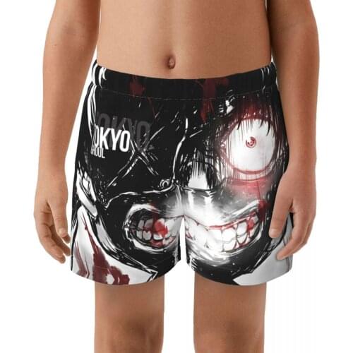 Tokyo Ghoul kid Printing Swimwear Shorts Swimming Breathable Built-In Beam Line Briefs Swimming Trunks Beach Wear