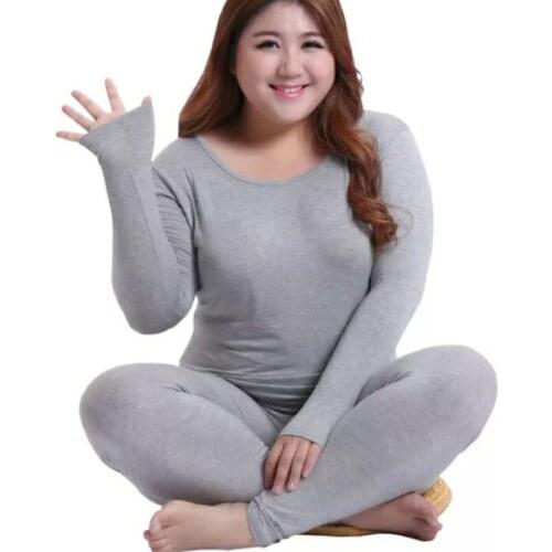 Women Autumn Winter New Solid Slim Thermal Underwear Plus Size 4XL 5XL Casual Top Shirts Thermal Underwear