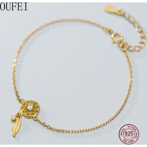 Chain Bracelet For Women 925 Sterling Silver Bracelets Fashion Rose Gold Simple Dream Catcher Bracelet Fine Jewelry