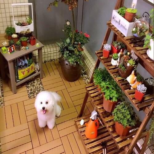 1 PIECE is 300 X300X 22 mm Balcony Floor Wood Mosaic Floor DIY Wood-Plastic Floor Ecological Wood Decking bathroom floor