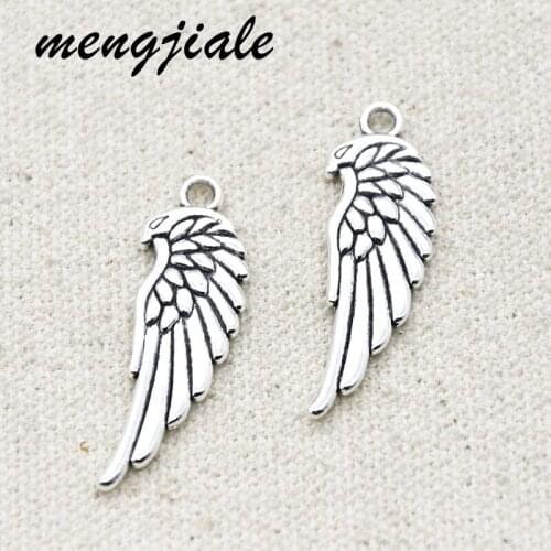 10pcs Hot Sell Double Sided Angel Wings Charms Pendants For Diy Bracelets Jewelry Making DIY Handmade Craft
