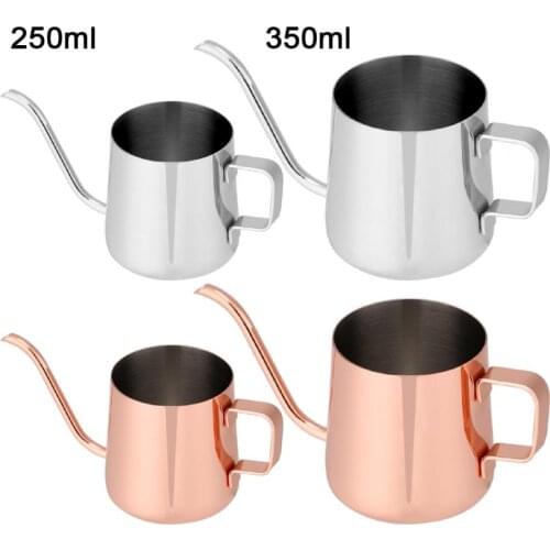 250/350ml Stainless Steel Coffee Pot Drip Long Spout Kettle Cup Home Kitchen Pour Over Coffee and Tea Pot
