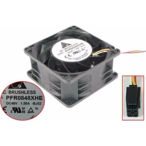 Delta Electronics PFR0848XHE -BJ52 DC 48V 1.50A 80x80x38mm 4-wire Server Cooling Fan